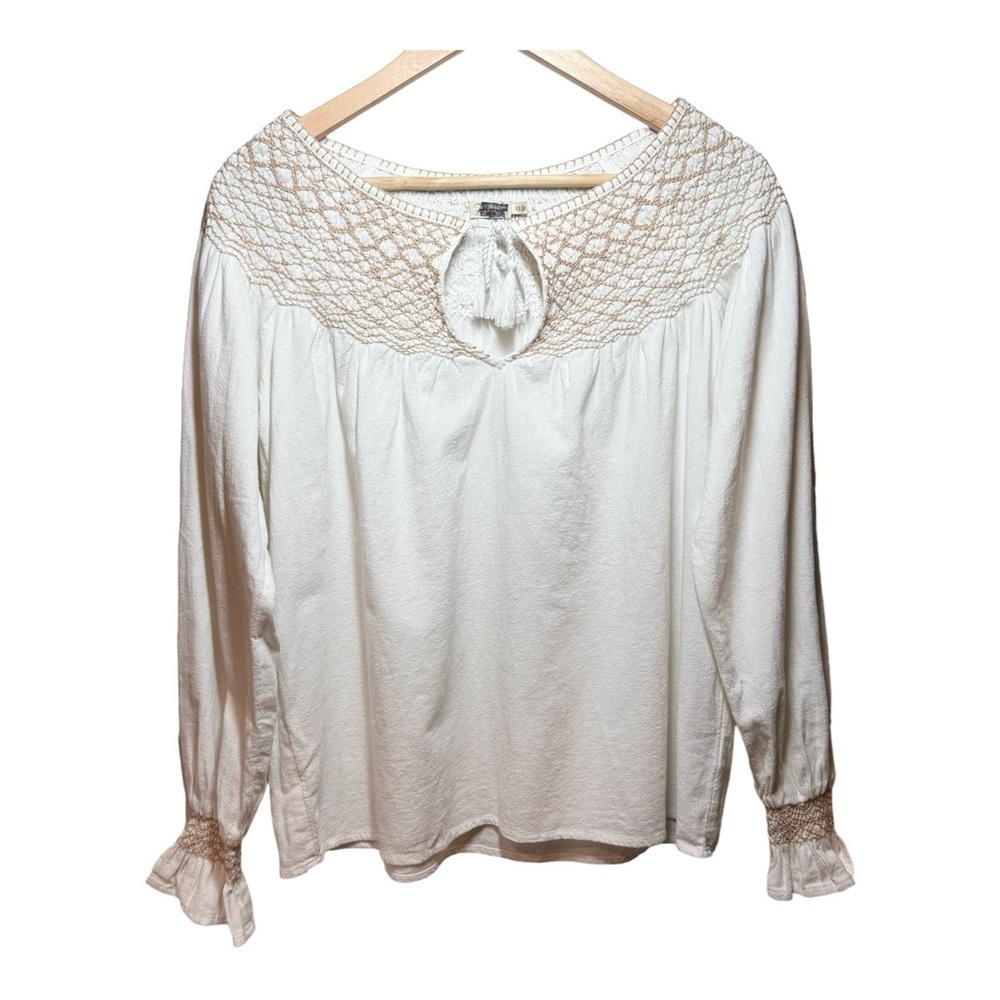 Faherty Laura Embroidered Top - Whisper White NWOT - Picture 2 of 7